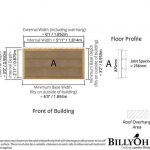 The BillyOh Overlap Bike Storage Shed Small 4 X 6 floor plan with floor