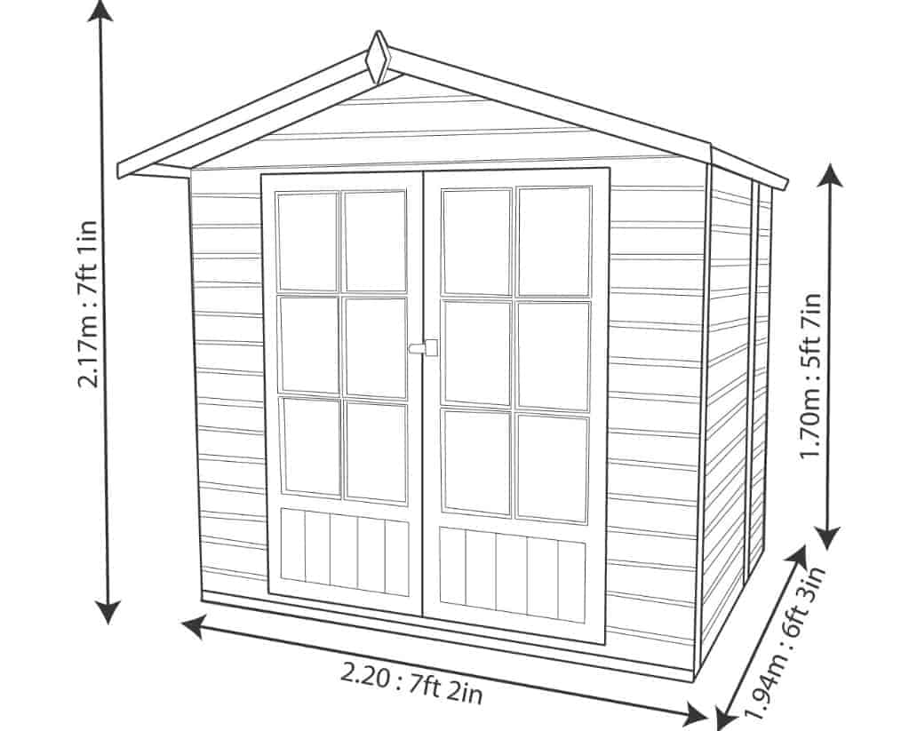 B&amp;Q Lumley 7X5 Shiplap Timber Summerhouse - What Shed