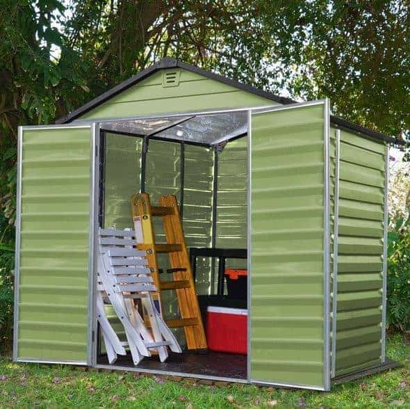 6 x 5 Palram Skylight Plastic Olive Green Shed