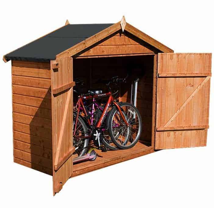 7 x 3 waltons tongue and groove apex wooden bike shed