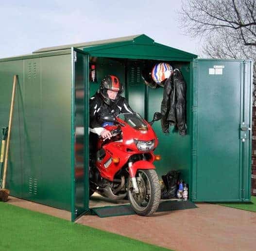 9 x 5 asgard motorcycle secure storage garage - what shed