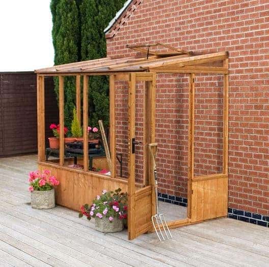 8 x 4 Waltons Lean-to Pent Wooden Greenhouse - What Shed