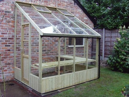 Dove Wooden Lean-to Greenhouse 6'7 x 20'10