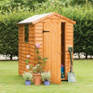 6x4 Overlap Wooden Shed with Window