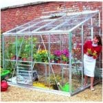 Eden Greenhouses Silver Toughened Glass Lean-To Greenhouse