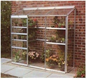 Halls Greenhouses Aluminium Lean-To Greenhouse