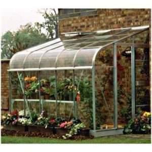 halls greenhouses silverline lean-to toughened glass