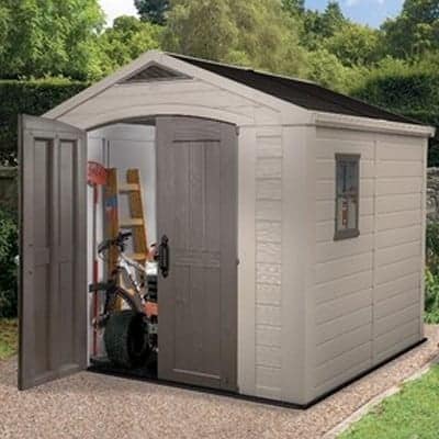 shed keter 8x8 plastic apollo factor sheds storage garden ft quality outdoor double resin overall store whatshed lifetime dimmick tony