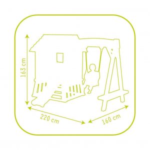 Smoby Winnie The Pooh Hut and Swing size