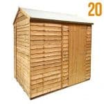 The BillyOh 20 Windowless Rustic Overlap Garden Shed