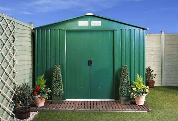 The Billyoh Beeston 8 x 6 Metal Shed With Foundation Kit