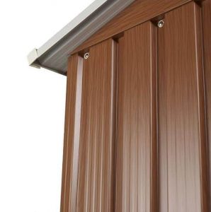 the billyoh sherwood wood grain metal shed