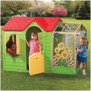 The Little Tikes Garden Cottage Plastic Playhouse in Evergreen