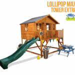 The Mad Dash Lollipop Max Tower Xtra Wooden Playhouse