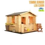The Mad Dash Wooden Junior Log Cabin Playhouse