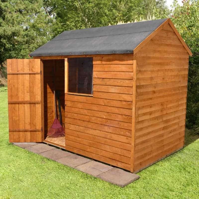 blooma overlap wooden shed with plastic roof 7 x 7 - what shed