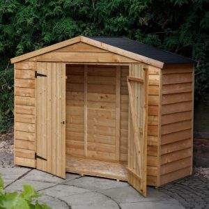 7X3 Overlap Apex Wooden Bike Store & Easy Fit Roof