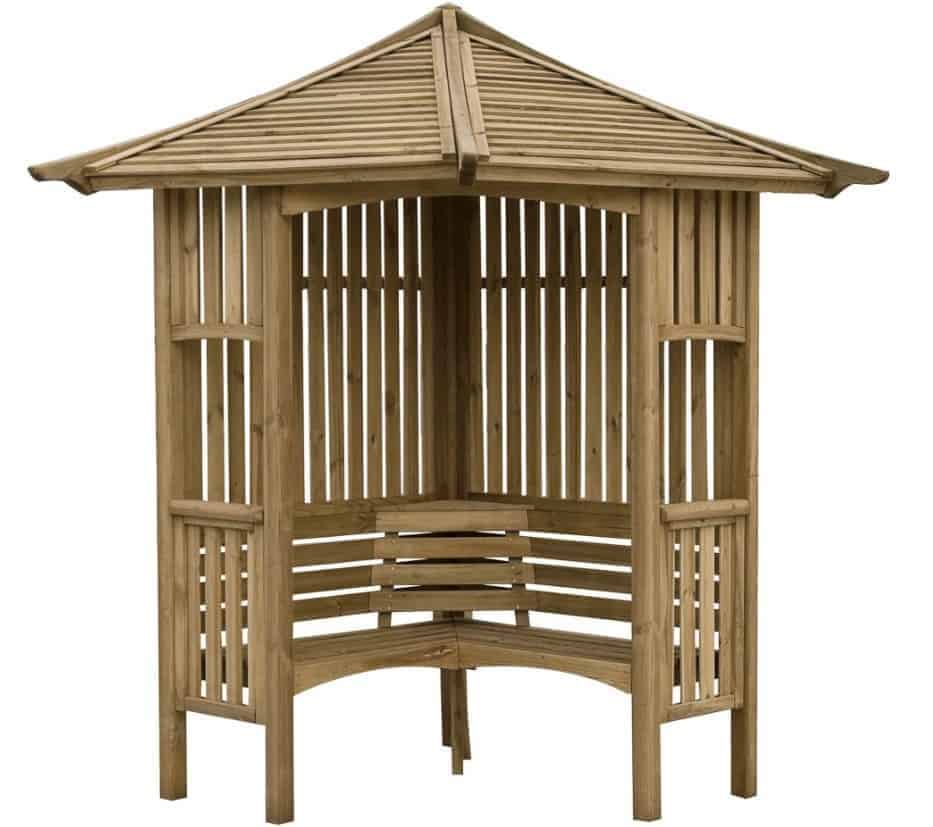 B&amp;Q Blooma Solway Wooden Corner Arbour - What Shed