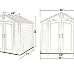 8' x 5' Lifetime Plastic Outdoor Storage Shed Overall Dimensions