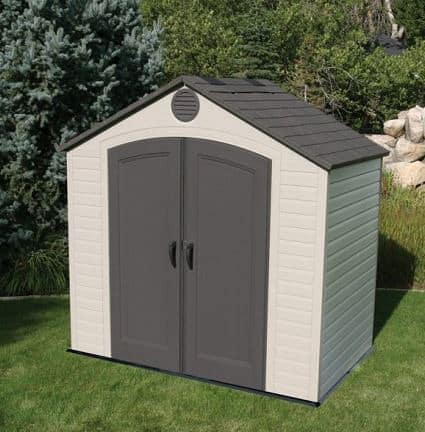 8’ x 5’ lifetime plastic outdoor storage shed