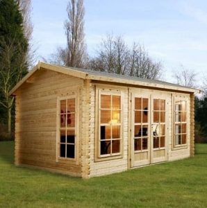 4.5m x 3.5m Home Office Director Log Cabin