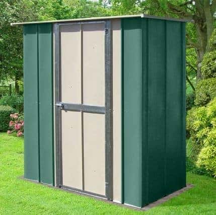 6' x 3' canberra utility metal shed with flat roof and