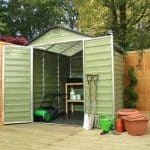6' x 8' Palram Skylight Plastic Olive Green Shed