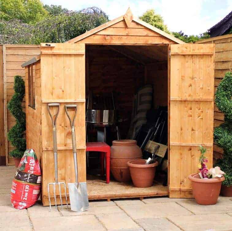 8 x 6 Double Door Standard Overlap Apex Garden Shed