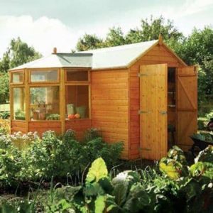 8'6'' x 10'2'' Rowlinson Deluxe Shiplap Corner Potting Shed