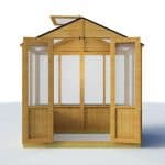 BillyOh Lincoln Polycarbonate Greenhouse with Roof Vent Front View