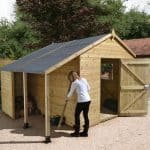 10' x 8' Shed-Plus Champion Heavy Duty Workshop with Logstore - Single Door