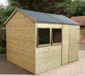 12' x 10' Shed-Plus Champion Heavy Duty Reverse Apex Single Door Shed
