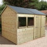 12' x 8' Shed-Plus Champion Heavy Duty Reverse Apex Double Door Shed