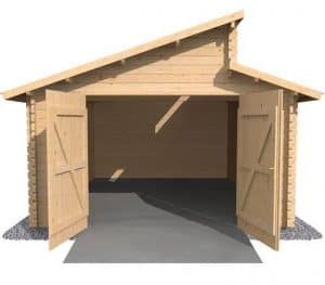 3.8 x 5.4 Waltons Garage Log Cabin Feature