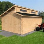 3.8m x 5.4m Waltons Garage Log Cabin
