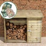 6' x 2' Store-Plus Large Log Store Tool Shed including Firewood Pack