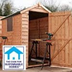 6 x 4 Overlap Apex Shed Sustainable Code Compliant