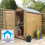 6 x 4 Tongue & Groove OSB Windowless Shed Sustainable Homes Compliant