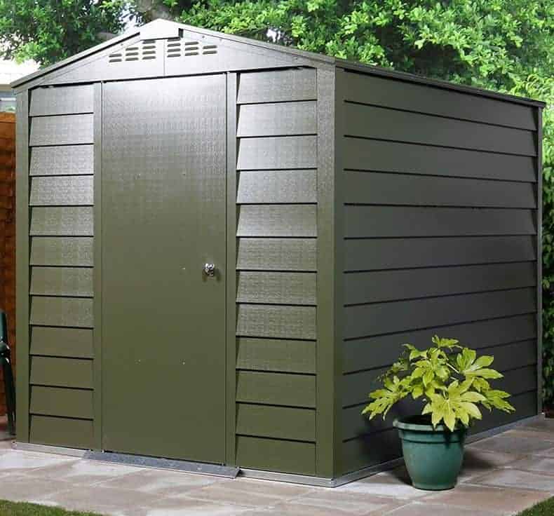 Arrow Woodvale 8x6 Apex Metal Shed Departments Diy At B Q