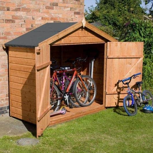 bike wooden shed