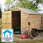 8 x 6 Overlap Windowless Apex Shed Sustainable Homes Code Compliant