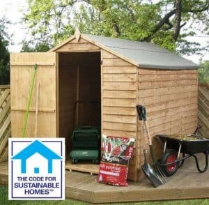8 X 6 Overlap Windowless Apex Shed Sustainable Homes Code 