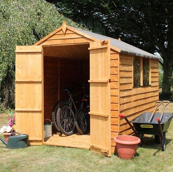 8 x 6 Waltons Overlap Apex Wooden Shed DD - What Shed
