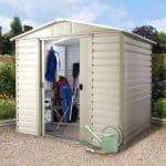 8' x 6'6 Yardmaster Shiplap Metal Shed 86SL+ With Floor Support Kit