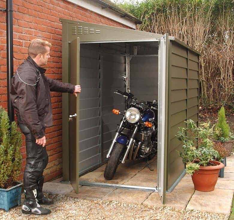 motorcycle metal shed