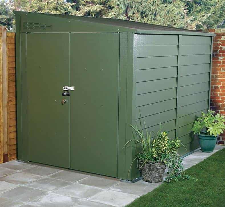 8'8 x 6' Trimetals Titan 960 Pent Metal Shed - What Shed