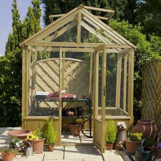 6 x 4 Waltons Pressure Treated Wooden Greenhouse - What Shed