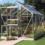 8 x 6 Halls Silver Aluminium Popular Greenhouse with Vent