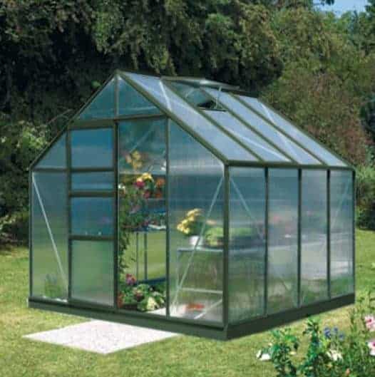 Base Bandq Silver Frame Toughened Glass Greenhouse 10 X 8 What Shed