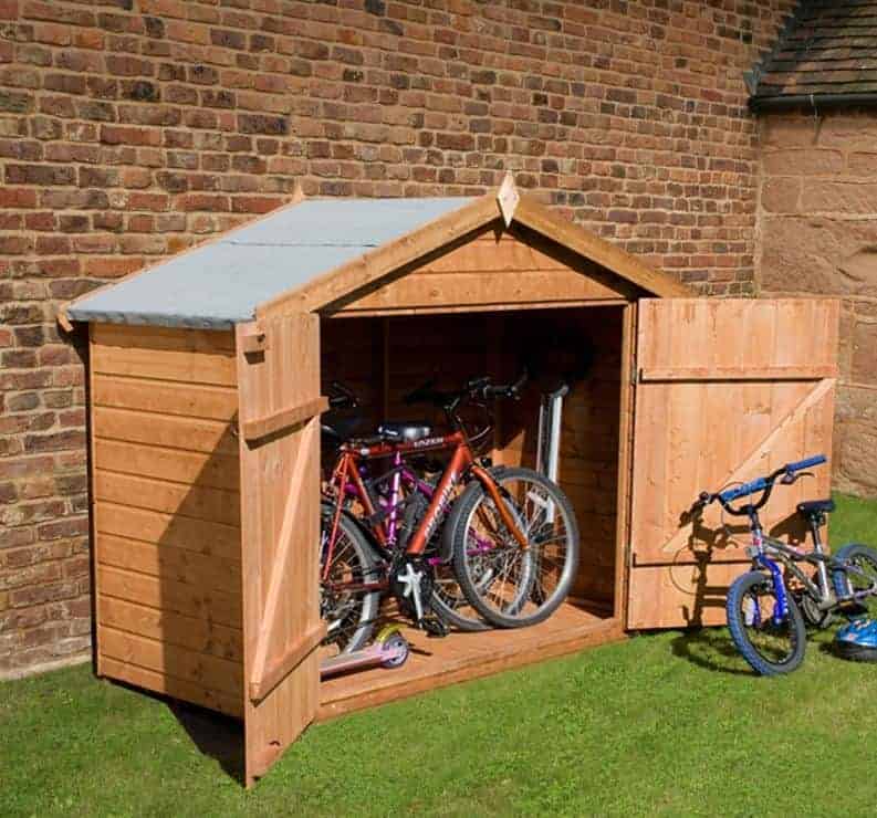 bike wooden shed